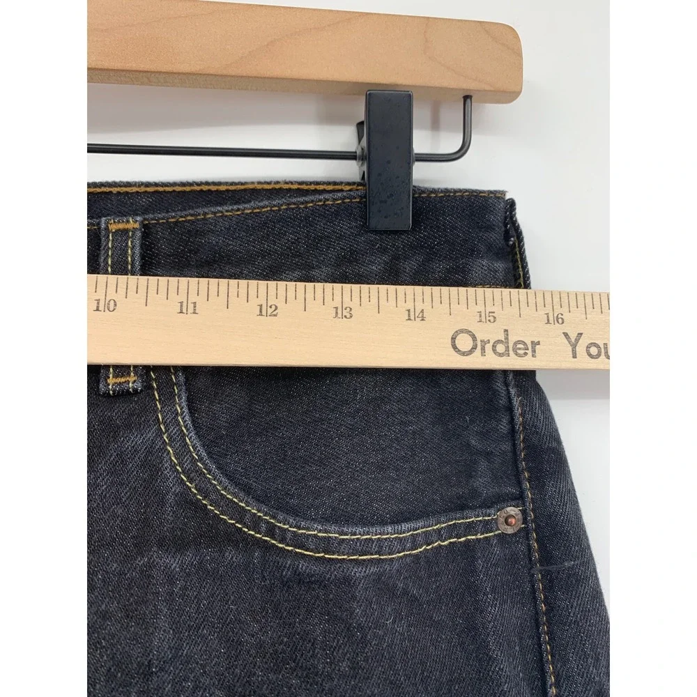 Levis 501 Jeans Mens 30x28 Black Button Fly Straight Leg Denim Pants (Tag 32x30)